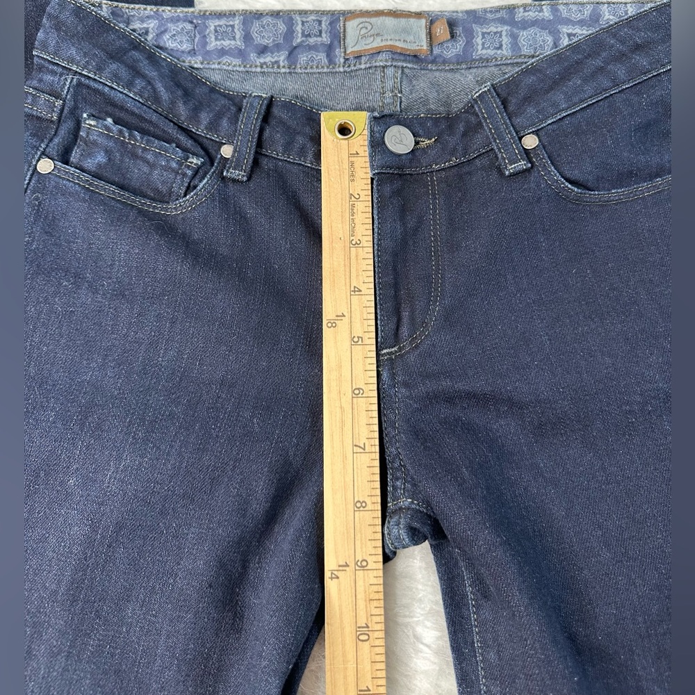 PAIGE Dark Indigo Wide-Leg Flare Jeans - Picture 8 of 10
